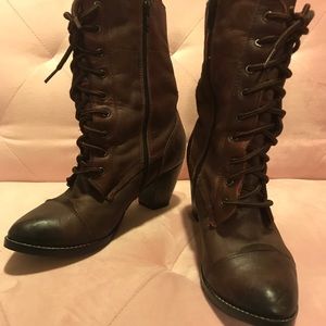 MIA Lace-Up leather Boots